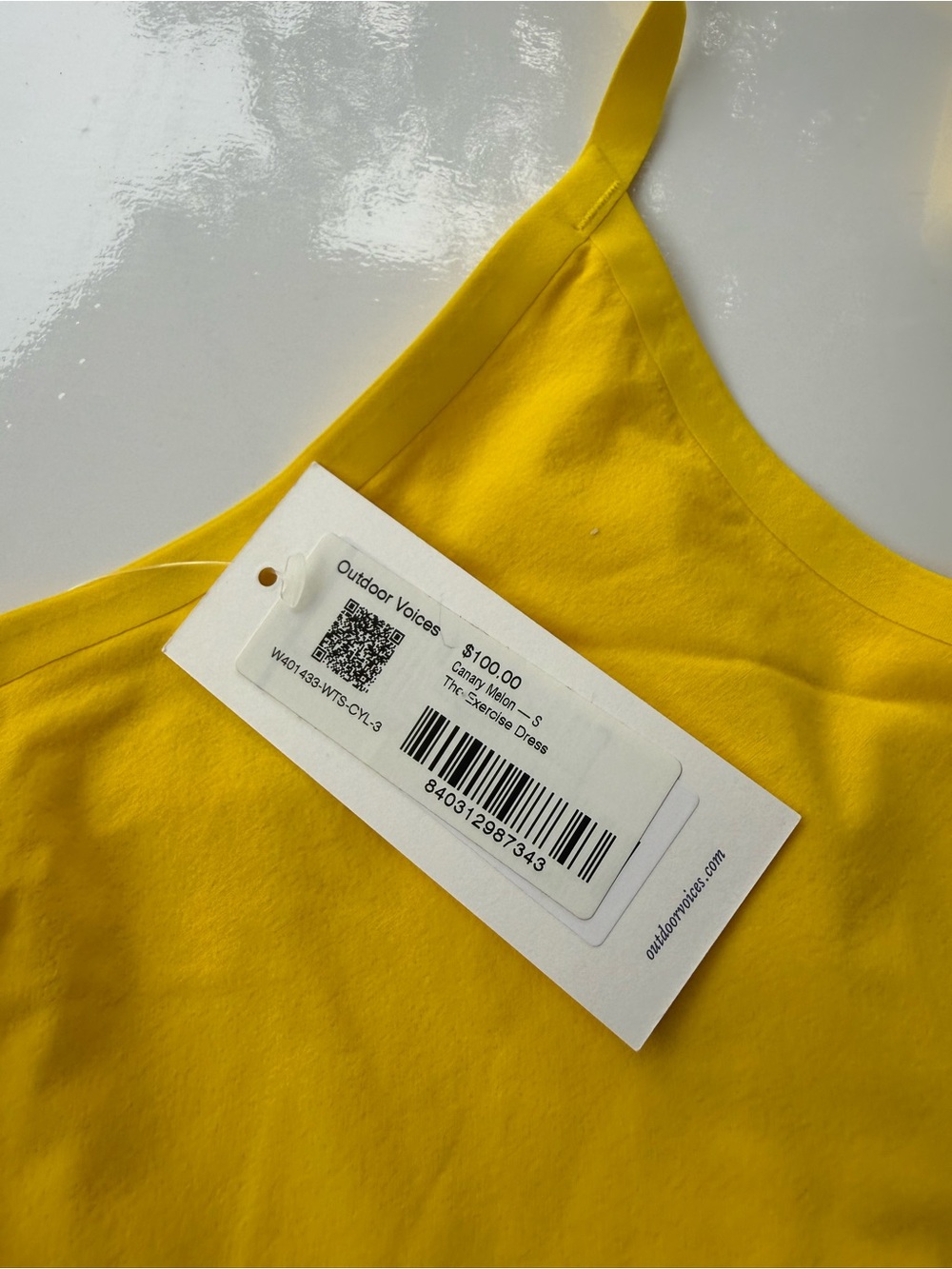 Outdoor Voices Exercise Dress in Canary Melon Size S - Picture 3 of 3